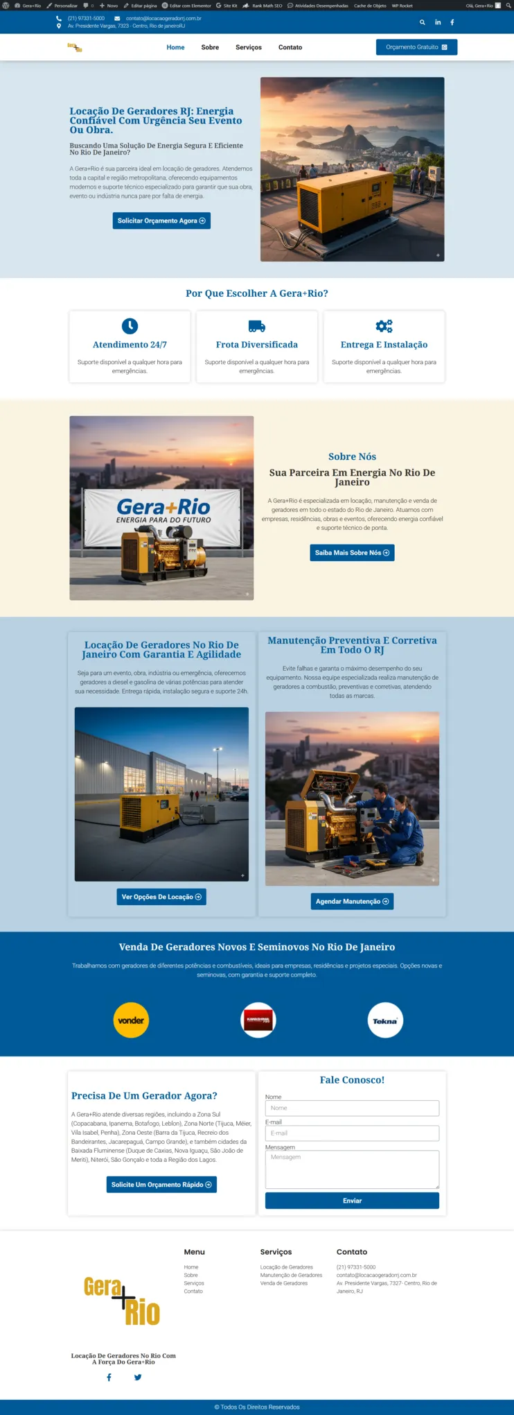 Site Locação de Gerador RJ