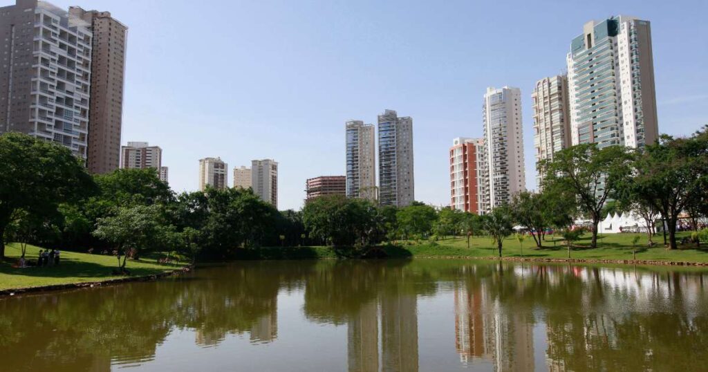 Mapa de Goiânia com bairros estratégicos para SEO Local