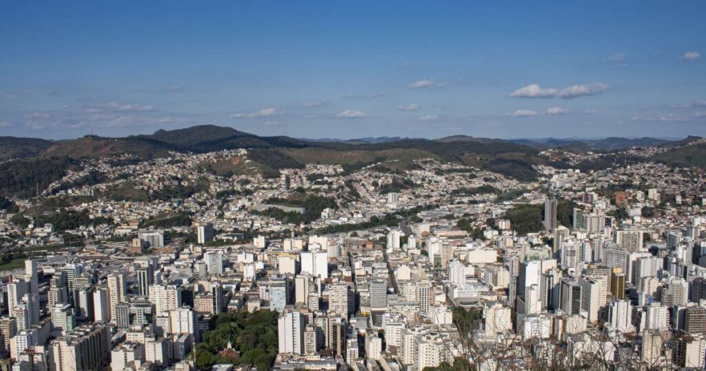 Mapa com bairros de Juiz de Fora para atuação em SEO Local