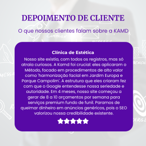 depoimentos e orçamento dos clientes kamd seo para sites locais